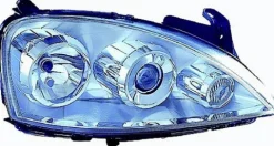 Phare Optique avant droit pour OPEL CORSA C phase 2, 2003-2006, H7+H7, Neuf