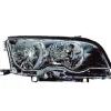 Phare optique avant droit pour BMW Serie 3 E46 COUPÉ, 2001-2003, H7+H7, noir, Mod. 2 portes, Neuf