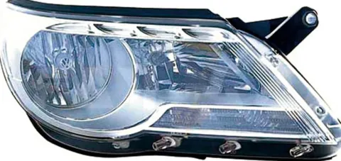 Phare Optique avant droit pour VOLKSWAGEN TIGUAN I ph. 1 2007-2009, H7+H7, Neuf