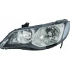 Phare optique avant droit pour HONDA CIVIC VIII 3/5 portes 2006-2012, HB3-HB4, fond noir, Neuf