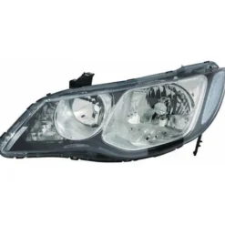 Phare optique avant droit pour HONDA CIVIC VIII 3/5 portes 2006-2012, HB3-HB4, fond noir, Neuf