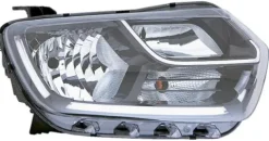 Phare Optique avant droit pour DACIA DUSTER 2 phase 1 depuis 2018, H7+H1+PY21W, avec feu diurne à LED, Neuf