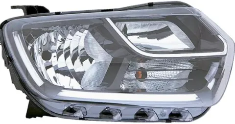 Phare Optique avant droit pour DACIA DUSTER 2 phase 1 depuis 2018, H7+H1+PY21W, avec feu diurne à LED, Neuf