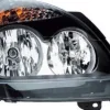 Phare Optique avant droit pour RENAULT CLIO II phase 2, 2001-2003, H7+H1, fond noir, Neuf