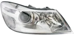 Phare Optique avant droit pour SKODA OCTAVIA II ph. 2 2009-2013, H7+H1, Corps chromé, Neuf