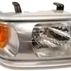Phare optique avant droit électrique pour MITSUBISHI PAJERO SPORT 1999-2004, H4, sans moteur, gris, bord chromé, Neuf