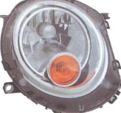 Phare optique avant droit pour MINI R56/R57 de 2011 à 2014, ONE/COOPER, H4, orange, Neuf