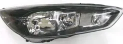 Phare Optique avant droit à LED pour FORD FOCUS III phase 2 2014-2018, H7+H1, avec moteur, corps noir, Neuf