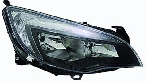 Phare Optique avant droit pour OPEL ASTRA J 2010-2012, H7+H7, électrique, Mod. Sport, Corps Noir