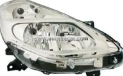 Phare Optique avant droit pour RENAULT CLIO 3 phase 2, 2009-2012, H7+H7, fond chromé, Neuf