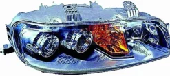 Phare Optique avant droit pour FIAT PUNTO II phase 1, 1999-2001, H7+H7+H3, électrique, fond gris