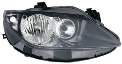 Phare Optique avant droit pour SEAT IBIZA IV phase 1, 2008-2012, H7+H7, fond noir, sans moteur, Neuf