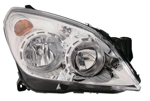 Phare Optique avant droit pour OPEL ASTRA H 2007-2009, H7+H1, Corps chromé, Neuf