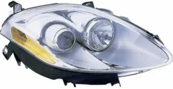 Phare Optique avant droit pour FIAT BRAVO H1+H1 avec cadre chromé Neuf depuis 2007 >