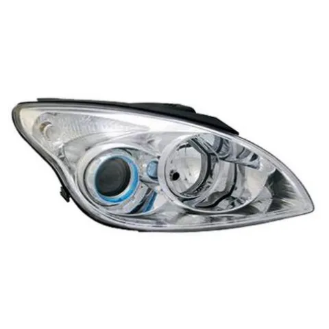 Phare Optique avant droit pour HYUNDAI i30 I phase 2 2007-2010, H7+H1, corps chromé, Neuf