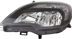 Phare Optique avant gauche pour OPEL MERIVA B phase 1, 2010-2013, H7+H1, fond noir, Neuf