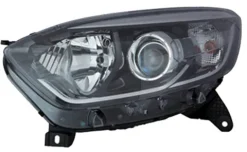 Phare Optique avant gauche pour RENAULT CAPTUR, 2013-2017, H1+H1, corps noir profil chromé, Neuf
