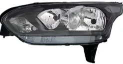 Phare Optique avant gauche pour FORD TOURNEO CONNECT II 2013-2017, H7+H15, fond noir, Neuf
