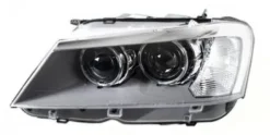 Phare Optique avant gauche pour BMW X3 F25 2010-2015, bi-xenon, avec moteur, noir, à LED, Neuf
