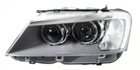 Phare Optique avant gauche pour BMW X3 F25 2010-2015, bi-xenon, avec moteur, noir, à LED, Neuf