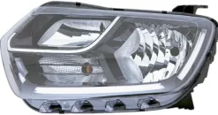 Phare Optique avant gauche pour DACIA DUSTER 2 phase 1 depuis 2018, H7+H1+PY21W, avec feu diurne à LED, Neuf