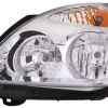 Phare Optique avant gauche pour RENAULT CLIO II phase 2, 2001-2005, H7+H1, fond chromé, Neuf