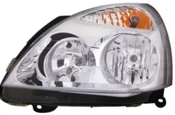 Phare Optique avant gauche pour RENAULT CLIO II phase 2, 2001-2005, H7+H1, fond chromé, Neuf