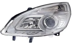 Phare Optique avant gauche pour RENAULT SCENIC II phase 2, 2006-2009 H7+H1, fond chromé, Neuf