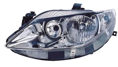 Phare Optique avant gauche pour SEAT IBIZA IV phase 1, 2008-2012, H7+H7, fond chromé, Neuf