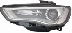 Phare Optique avant gauche pour AUDI A3 III ph.1 (3 portes) 2012-2016, avec moteur, à LED, XENON, gris, Neuf