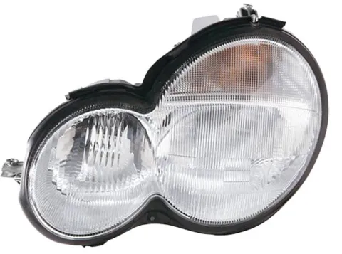 Phare Optique avant gauche pour MERCEDES (W203) CLASSE C COUPE' 2002-2004, H7+H7, Neuf