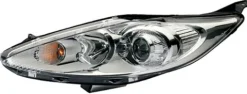 Phare Optique avant gauche pour FORD FIESTA VI phase 1, 2008-2012, H7+H1, fond chromé/gris, Neuf
