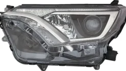 Phare optique avant gauche pour TOYOTA RAV4, 2015-2019, HIR2+WY21W, feu diurne à LED, fond noir, neuf