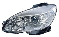 Phare Optique avant gauche électrique pour MERCEDES (W204) CLASSE C ph. 1 2007, H7+H7, Neuf