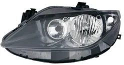 Phare Optique avant gauche pour SEAT IBIZA IV phase 1, 2008-2012, H7+H7, fond noir, sans moteur, Neuf
