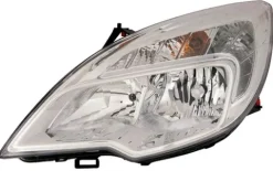 Phare Optique avant gauche pour OPEL MERIVA B phase 1, 2010-2013, H7+H1, fond chromé, Neuf