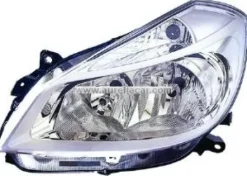 Phare Optique avant gauche pour RENAULT CLIO 3 phase 1 Chrome H7+H7 de 2005 à 2009, Neuf