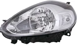 Phare Optique avant gauche pour FIAT PUNTO EVO, 2009-2011, H4, fond chromé, Neuf