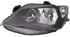 Phare Optique avant gauche pour SEAT IBIZA IV FR depuis 2013, H7+H7, fond noir, Neuf