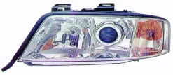 Phare Optique avant gauche pour AUDI A6 II ph. 1 1997-1999, H7+H1, gradateur, clignotant orange