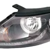 Phare Optique avant gauche pour KIA SPORTAGE 2010-2014, H7+H7, Fond noir, Feu de jour led, Neuf