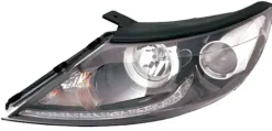 Phare Optique avant gauche pour KIA SPORTAGE 2010-2014, H7+H7, Fond noir, Feu de jour led, Neuf