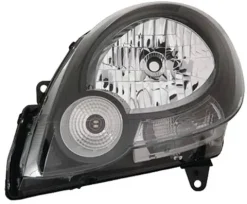 Phare Optique avant gauche pour RENAULT KANGOO II phase 1, 2008-2013, H4, noir, Neuf