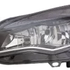 Phare Optique avant gauche pour OPEL ASTRA J 2012-2016, H7+H7, Corps Noir, profil chromé