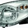 Phare Optique avant gauche pour RENAULT TWINGO II phase 1, 2007-2011, H4, fond chromé, Neuf