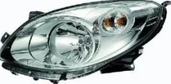 Phare Optique avant gauche pour RENAULT TWINGO II phase 1, 2007-2011, H4, fond chromé, Neuf