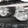 Phare Optique avant gauche pour BMW SERIE 1 F20 de 2011 à 2015, H7+H7, fond noir, Neuf