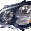 Phare Optique avant gauche pour VOLKSWAGEN POLO IV, 2005-2009, H7+H1, fond noir, Neuf