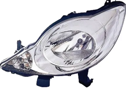 Phare Optique avant gauche pour PEUGEOT 107 phase 2, 2009-2012, H4, Neuf