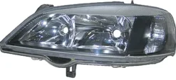 Phare Optique avant gauche pour OPEL ASTRA G 2001-2004, H7+HB3, Corps noir, Neuf
